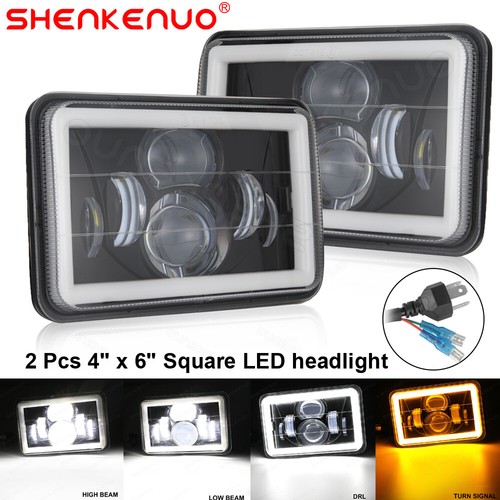 2pcs 4x6 square led - 4x6",