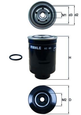 Mahle 83d fuel filter - fuel,