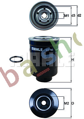 Fuel filter fits mazda - filter, 3