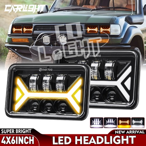 2pcs 4x6 square - square, led