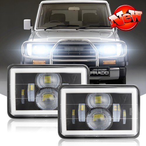 2pcs 4x6 square - square, led