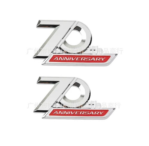 2pcs chrome red - chrome, 70th